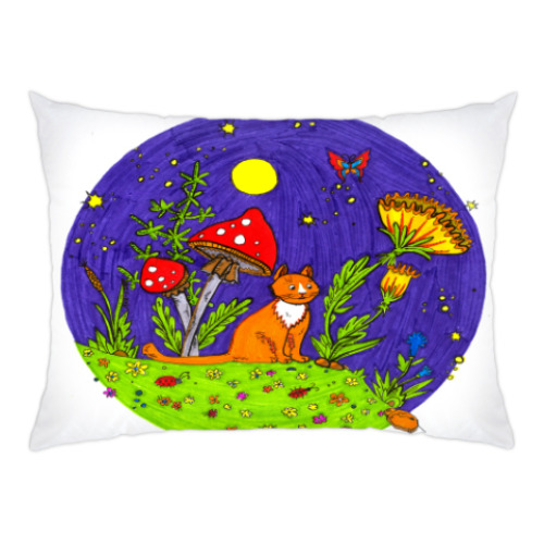 Подушка с принтом Волшебная ночь