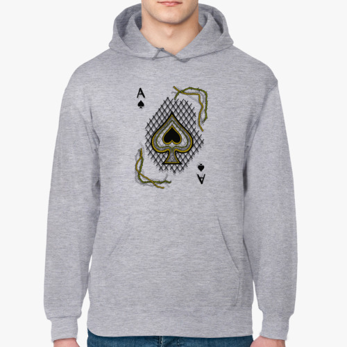 Толстовка худи с принтом Туз пик