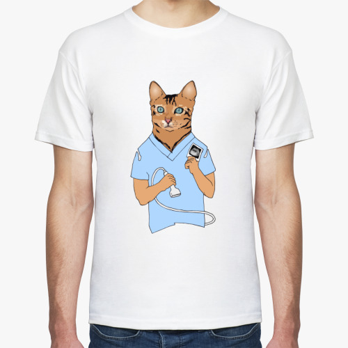 Футболка с принтом Бенгал, УЗИ-диагност