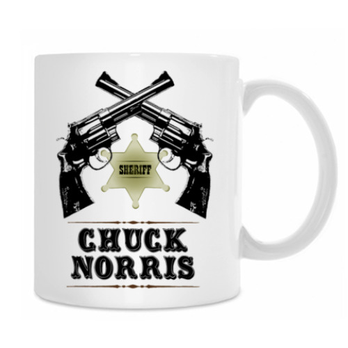 Кружка с принтом Чак Норрис