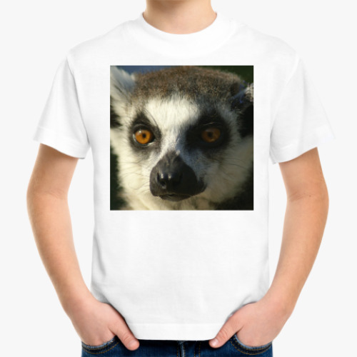 Детская футболка с принтом Лемур