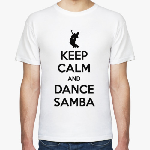 Футболка с принтом Keep Calm And Dance Samba