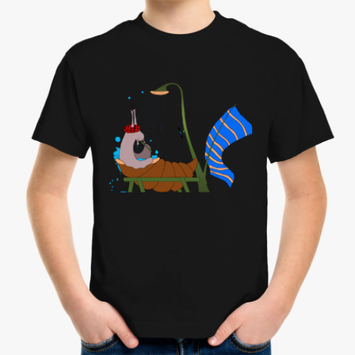 Детская футболка с принтом Гэрри чистюля