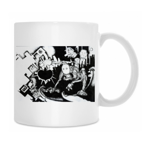 Кружка с принтом Всплеск