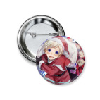 Значок 37 мм Новый год ,аниме ,арт