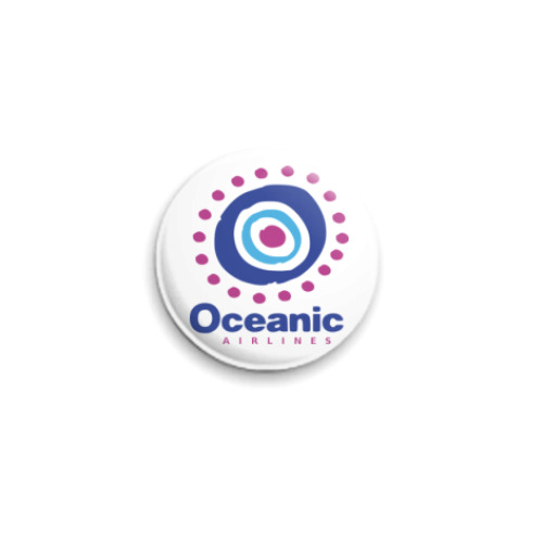 Значок 25мм с принтом Oceanic Airliles