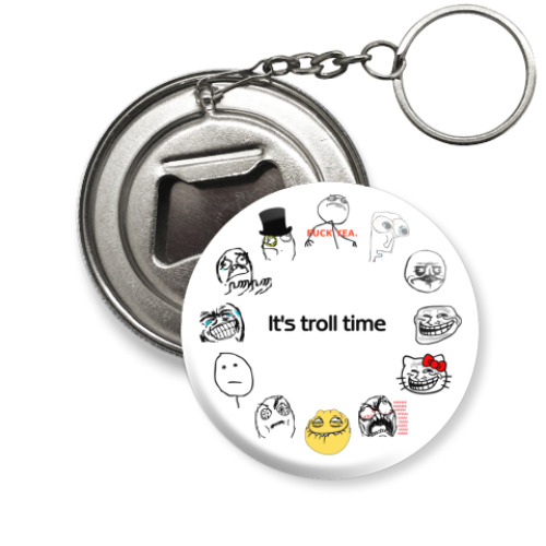 Брелок-открывашка с принтом Trollface