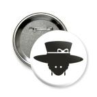 Значок 58 мм  Королева Елизавета II