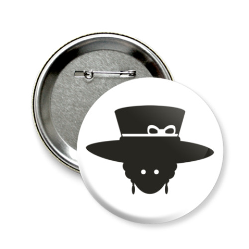 Значок 58мм с принтом  Королева Елизавета II