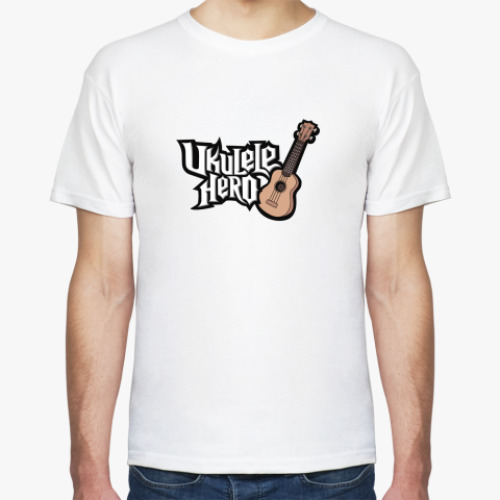 Футболка с принтом Ukulele hero