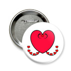 Значок 58 мм  'Сердце'