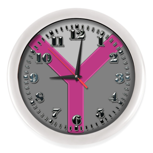 Настенные часы с принтом  'Y'