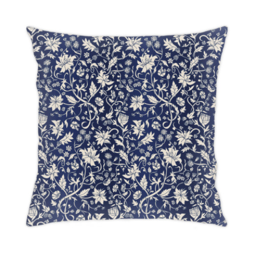 Подушка с принтом Винтажный растительный орнамент