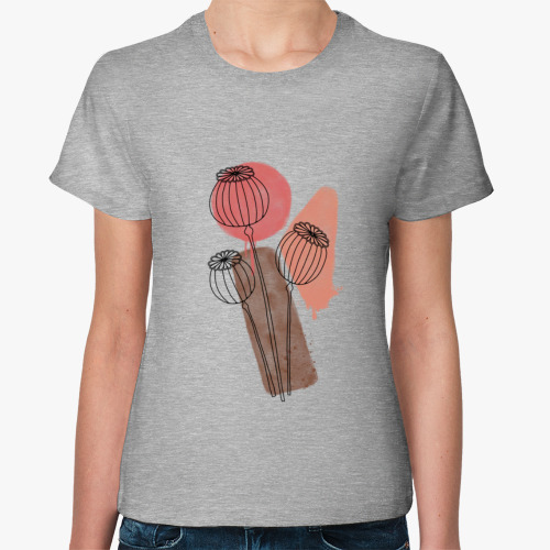 Женская футболка с принтом Маки