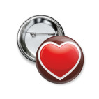 Значок 37 мм Сердце