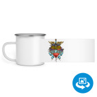 Кружка металлическая белая (круговая запечатка)