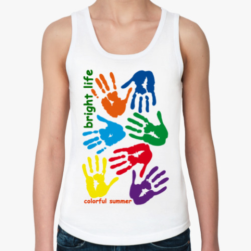 Женская майка с принтом Руки