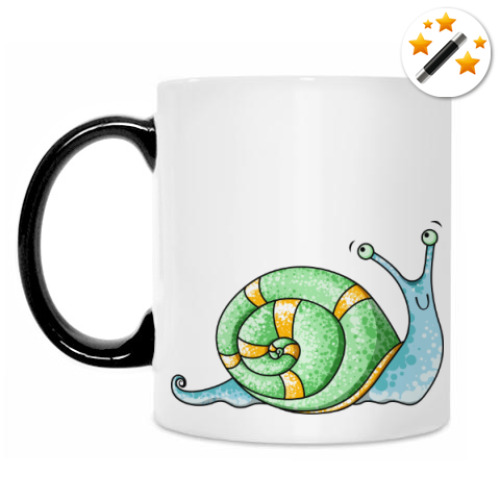 Кружка-хамелеон с принтом Ползу туда, не знаю куда