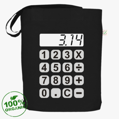 Сумка шоппер с принтом 'Калькулятор'