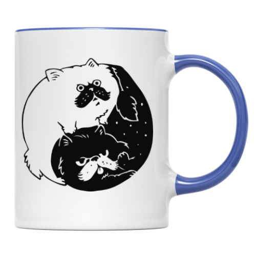 Кружка с принтом Инь и ян