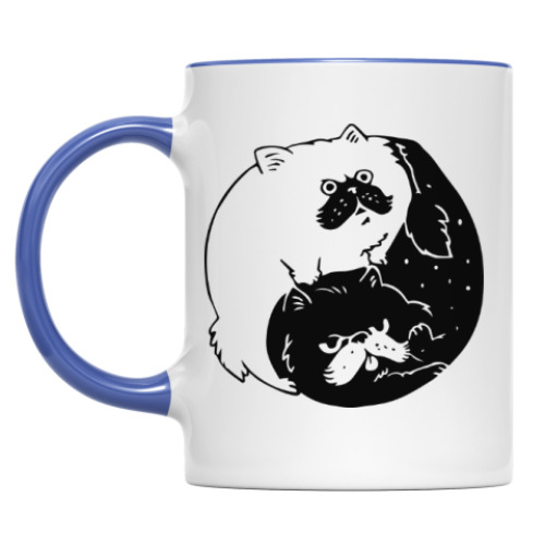 Кружка с принтом Инь и ян