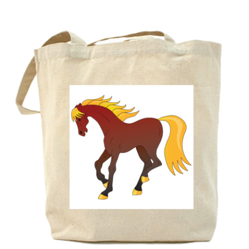 Сумка шоппер с принтом Horse