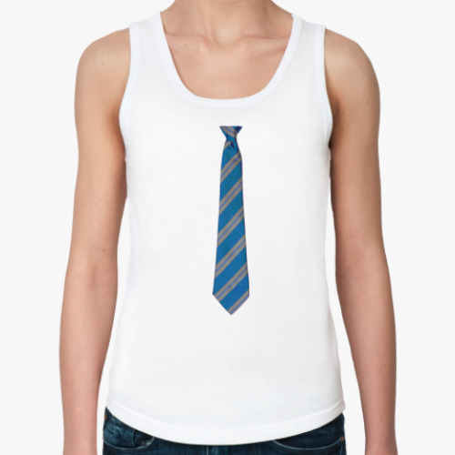 Женская майка с принтом  галстук