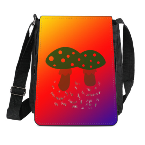 Сумка-планшет с принтом Мухоморы