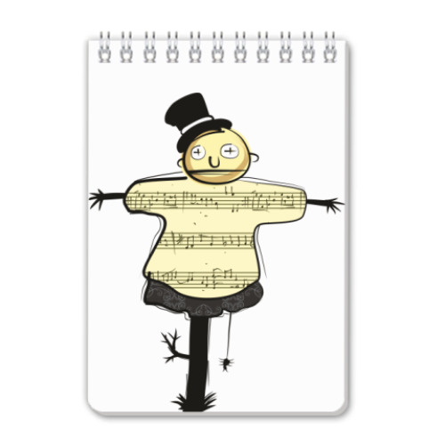 Блокнот с принтом 'Пугало'