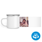 Кружка металлическая белая (круговая запечатка)