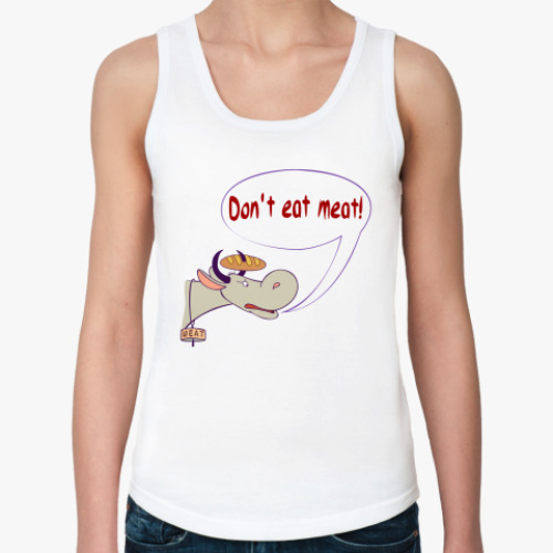 Женская майка с принтом Don`t eat meat