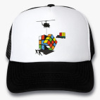 Кепка Trucker, черная Кубик Рубика | Rubiks Cube