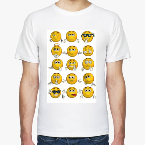 Футболка с принтом Смайлики