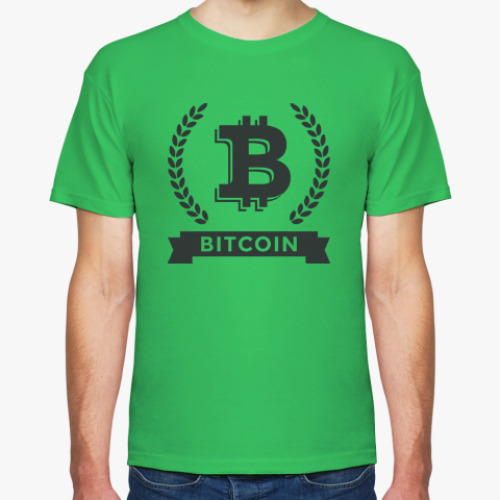 Футболка с принтом Bitcoin - Биткоин
