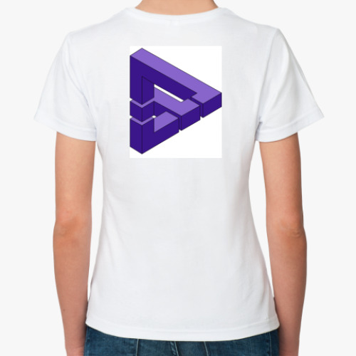 Классическая футболка с принтом Optical illusion