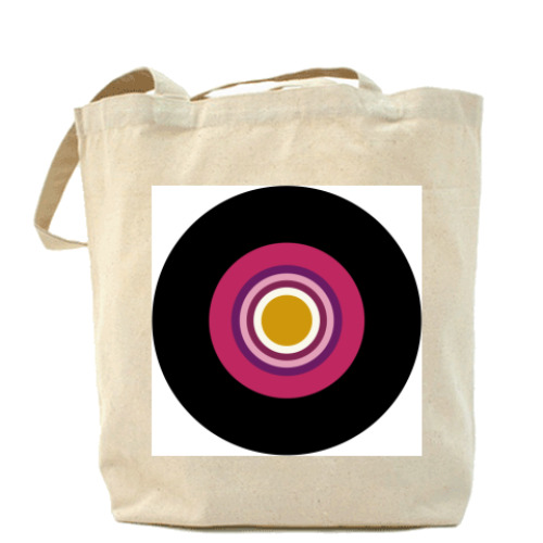 Сумка шоппер с принтом Диск