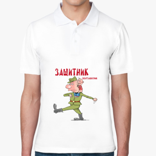Рубашка поло с принтом Защитник