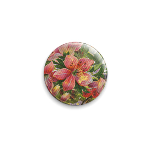 Значок 25мм с принтом 'Flower'