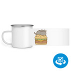 Кружка металлическая белая (круговая запечатка)