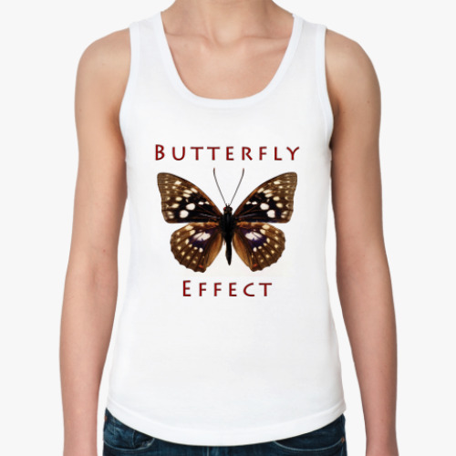 Женская майка с принтом  Эффект бабочки