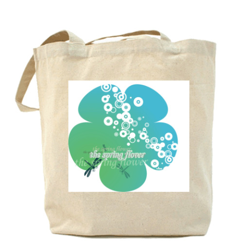 Сумка шоппер с принтом ЦВЕТОЧКИ