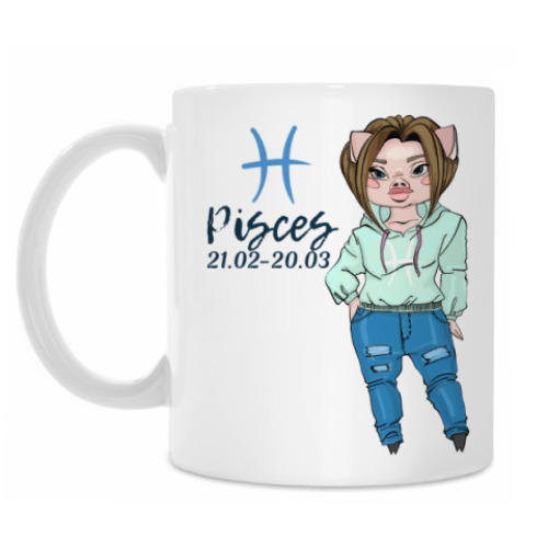 Кружка с принтом Рыбы 2019