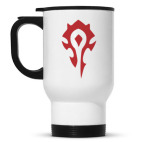 Кружка-термос белая Horde