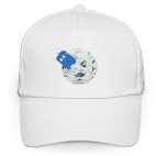 Кепка / бейсболка, белая (печать) Тардис на луне