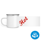 Кружка металлическая белая (круговая запечатка)