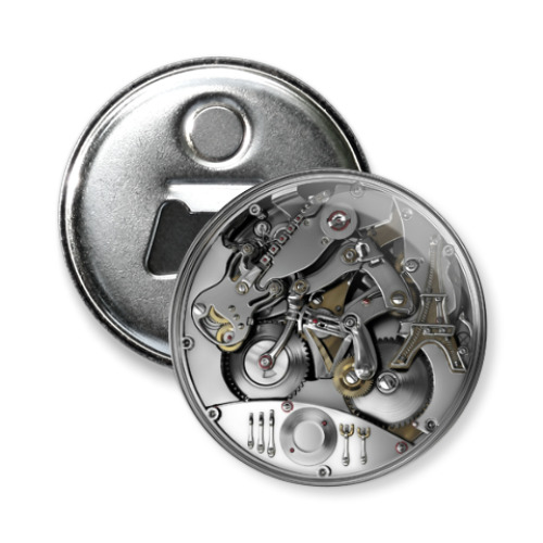 Магнит-открывашка с принтом Механоид