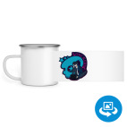 Кружка металлическая белая (круговая запечатка)