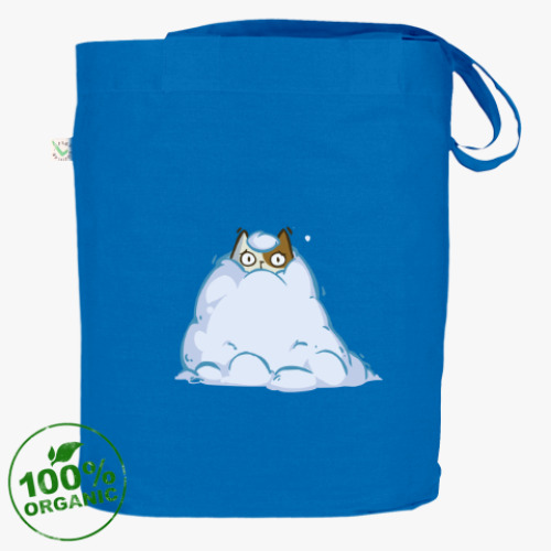 Сумка шоппер с принтом Снегокот — Пятничный Котик №40