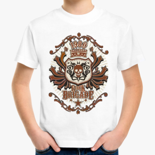 Детская футболка с принтом Rock Brigade