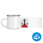 Кружка металлическая белая (круговая запечатка)